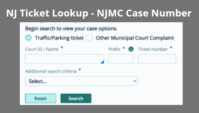 NJMCDIRECT Ticket Lookup