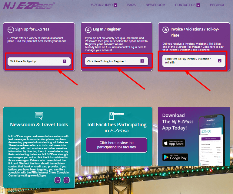 Register to Your NJ E-ZPass Account
